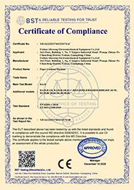 Paper Cushion Machine Certification