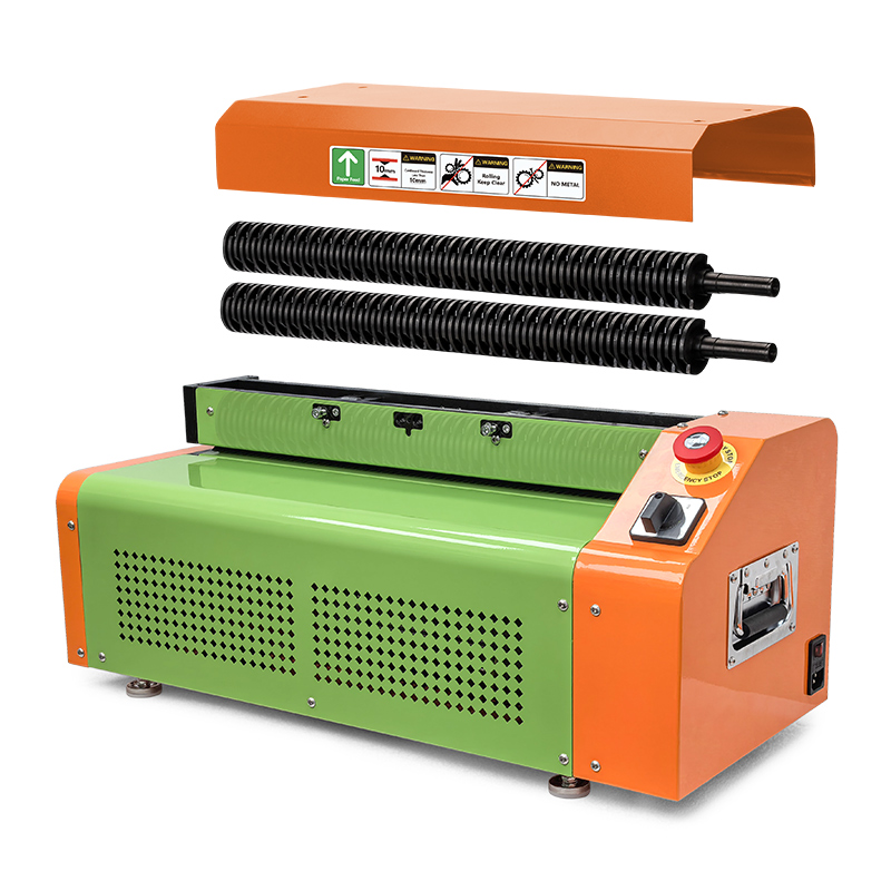 P30 (550mm) cardboard shredder machine (Orange+Green)-Cardboard