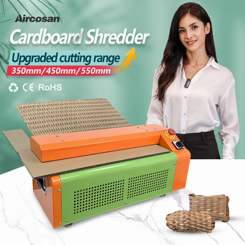 P30 (550mm) cardboard shredder machine (Orange+Green)-Cardboard