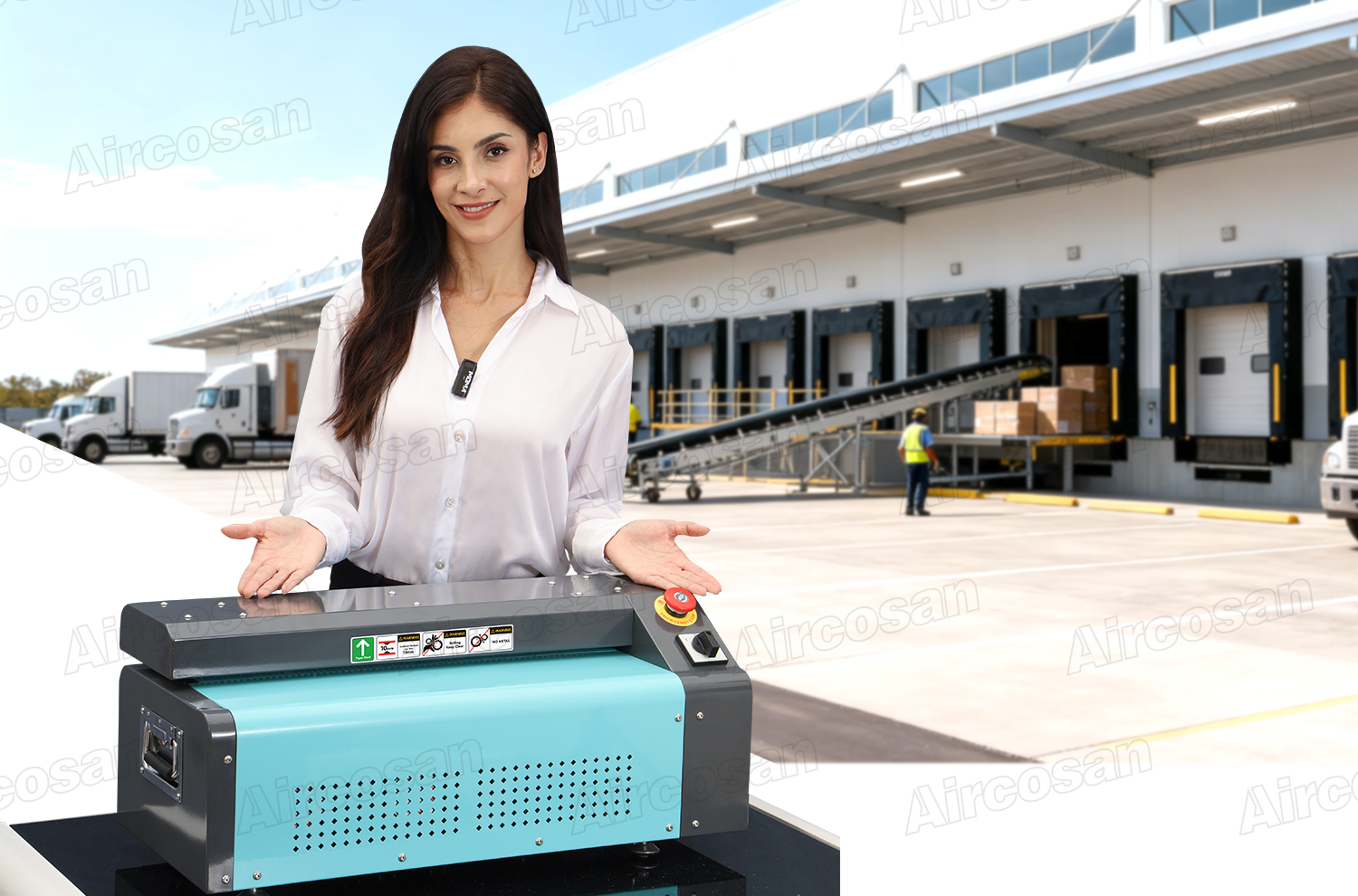 مستقبل التغليف المستدام – آلة التقطيع القابلة للتحلل من Aircosan للأعمال الخضراء